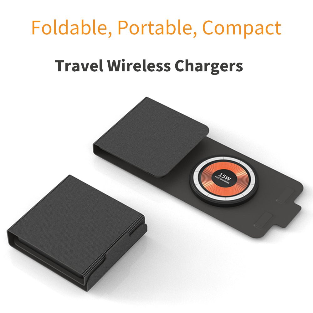 3-in-1 Travel Charger with MagSafe Transparent Wireless Charging Pads - Peaking Chargers