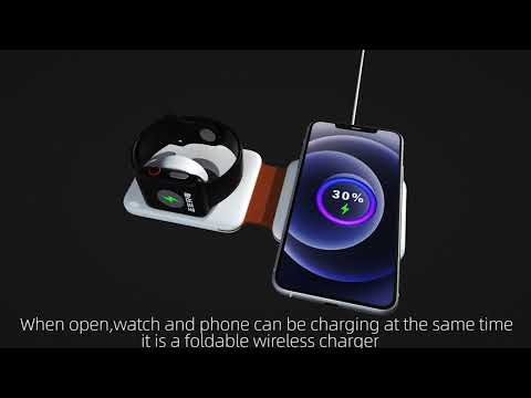 Wireless Travel Charger for MagSafe iPhone, AirPods & Apple Watch